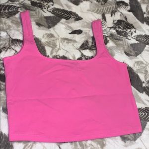 pink little crop tank
